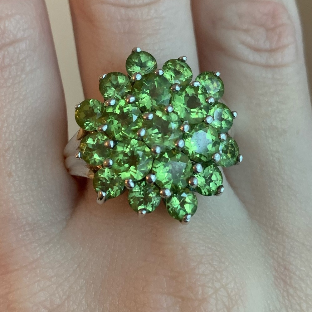 Peridot Ring in Sterling Silver